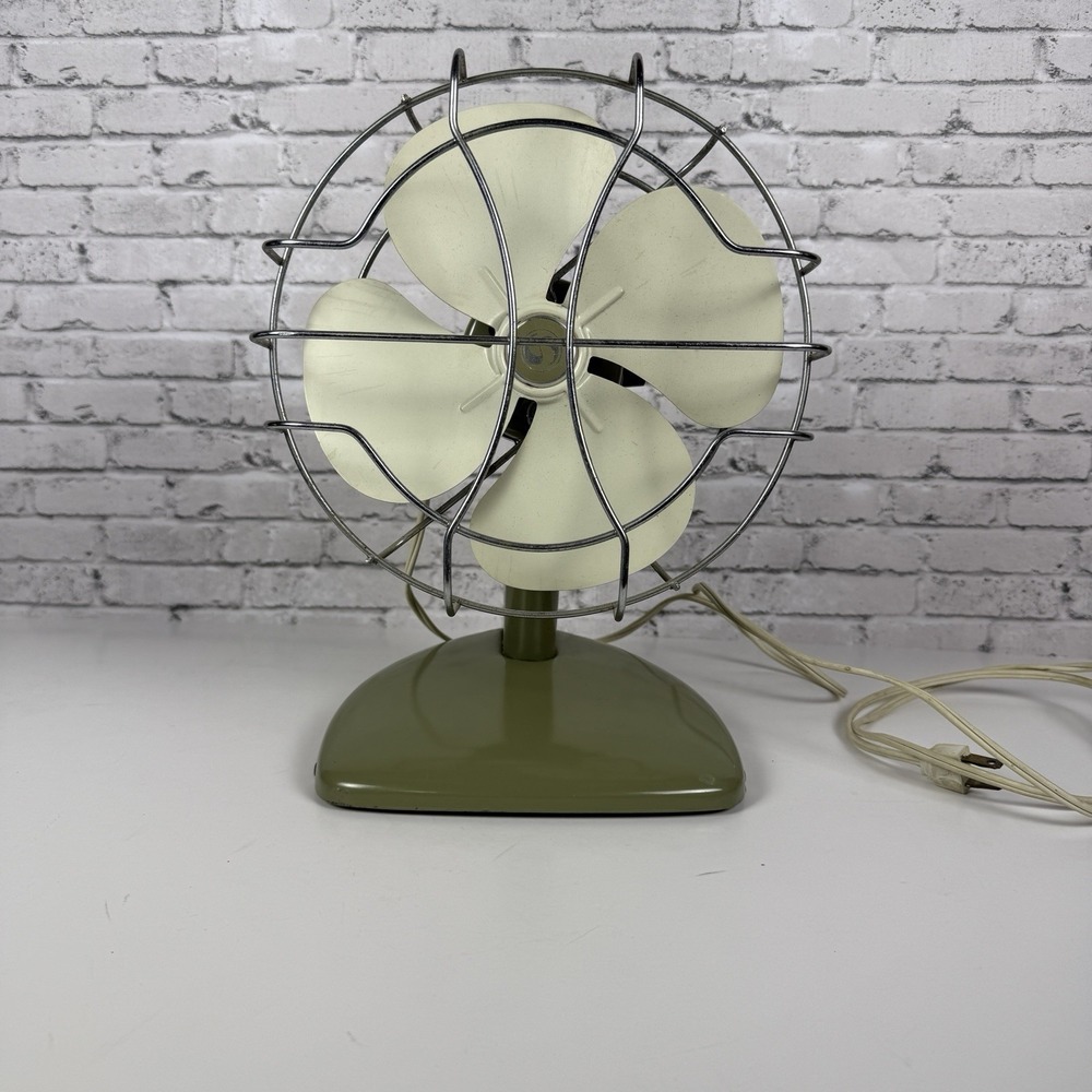 Vintage Superior Electric Green Metal Fan Works